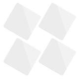 HAWILLOSCH 4 Pezzi Pannello Specchio Acrilico Bianco 10x10cm