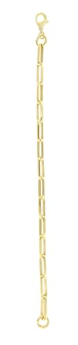 Bracelet 2begold DelPia or 18k et argent 925, maille trombone 17cm bicolore au design empilable