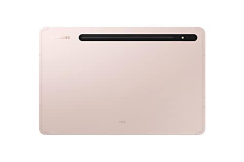 Image of Samsung Galaxy Tab S8 27.94 cm (11 inch) Display, RAM 8 GB, ROM 128 GB Expandable, S Pen in-Box, Wi-Fi+ 5G Tablet, Pink Gold