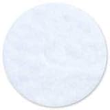 430mm (17") Premium Heavy Duty Floor Cleaning Buffer Pads with Removable Pre-cut Centre Hole. Pack of 5 (White Polisher)