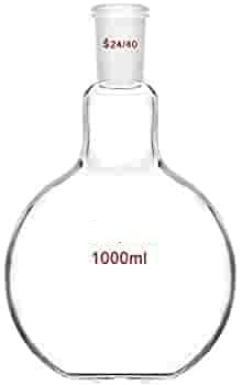 Salco Borosilicate Glass Heavy Wall Single Neck Flat Bottom Boiling Flask with 24/40 Standard Taper Outer Joint (1000 ML) (B09PKMR9VP) Amazon Price History, Amazon Price Tracker
