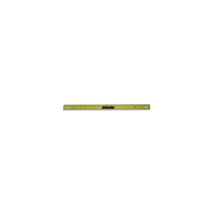 Règle plastique magnétique incassable jaune graduée 1 m avec poignée noire amovible