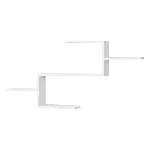 [en.casa] Schweberegal Flekkefjord 104 x 14,5 x 49,5 cm Wandregal mit 5...