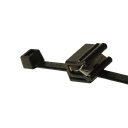 Hellermann Tyton 156-00864 Cable Tie and Edge Clip, 8.0" Length, EC5A, Outside Serrrated, PA66HS, Black (Pack of 500)