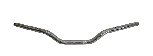 Guidon Accossato haut de gamme en acier chromé de 22 mm pli bas