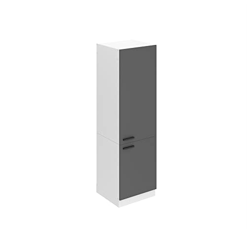 BELINI Colonne pour Réfrigérateur Encastrable SSL60 I Armoire de Cuisine Avec 2 Portes I Meuble - Taille: 57,6 x 60 x 204 cm I Armoire de Rangement -...