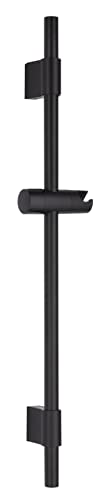 Barre de douche noire fixations ajustables hauteur 70 centimètres by Eurosanit