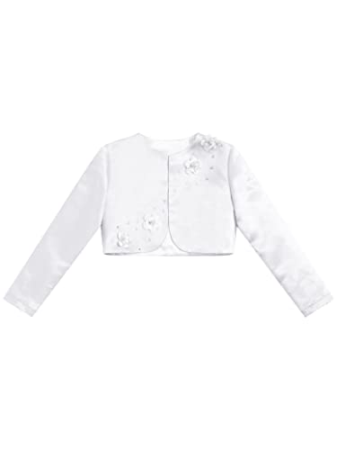 Kids Girls Bolero Long Sleeve Open Front Shrug Cropped Cardigan Cover up for Dresses3