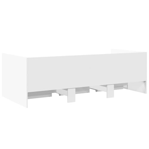 IKAYAA Tagesbett 100x200 mit 3 Schubladen Bett mit Stauraum Schlafsofa Sofabett Einzelbetten 100x200 Jugendbett Gästebett-Weiß-100 x 200 cm – Bild 7