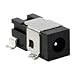 DC Power Connectors power jack, 0.65 x 2.8 mm, horizontal, SMT, high current, 1 switch, w/ shielding, T/R packaging (50 pieces)