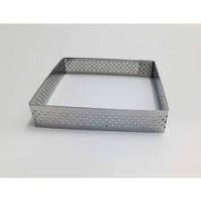 Dlk Perforated Square Tart Ring - 8” x 8” x 0.8” Perfect for Baking Crisp Tarts