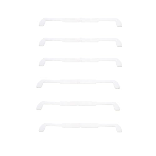 BE-TOOL 6 Pack Glasses Straps Anti-Slip Silicone Eyeglass Strap Sports Elastic Eyewear Retainers for Kids and Adults, 12 Colors (White)