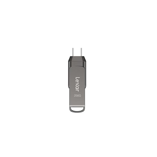 Pen Drive Lexar D400 Dual Drive 256GB USB 3.1 Type-C USB - Preto