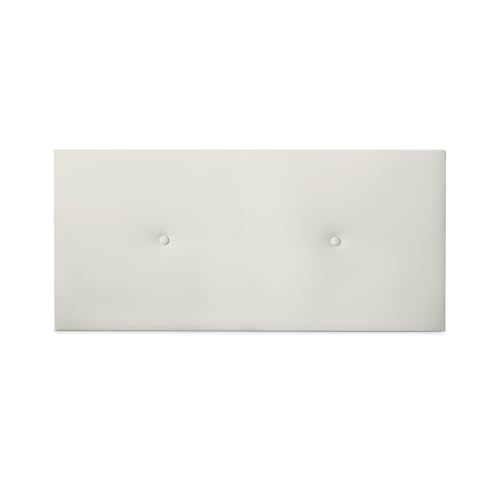 Duérmete Online - Cabecero Polipiel Premium Acolchado Sicilia Medidas 105 x 60 cm (Cama de 90 y 105) Blanco