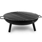 23" Large Round Steel Fire Pit Garden Patio Camping Heater Burner Bowl BBQ Gril-image-46