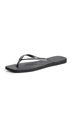 Havaianas Women's Slim Square Logo Metallic Flip Flops