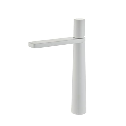 Mitigeur lavabo blanc MOCHAMIK en laiton eau chaude et froide pour salle de bain monotrou