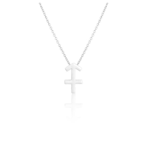 AMSLSIU Ins douze signe du zodiaque Constellations thème collier du zodiaque Ins bricolage personnalité exquise pendentif accessoire de mode, Argent Sagittaire
