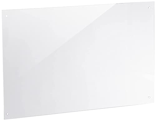 Relaxdays 10029439_1191 crédence de Cuisine, Verre de sécurité, Protection Contre éclaboussures, 70x50 cm, Montage Mural, Transparent