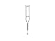 GIMA 27792 Krücke mit T-Griff, klein, 956 cm - 115 cm, höhenverstellbar