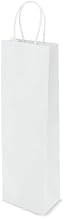 VINAK - Pack of 50 | 100 | 200 Paper Wine Bottle Bags - 11 x 36 x 10 cm - Strong Handle Bags for 1L Bottles, white, Paper