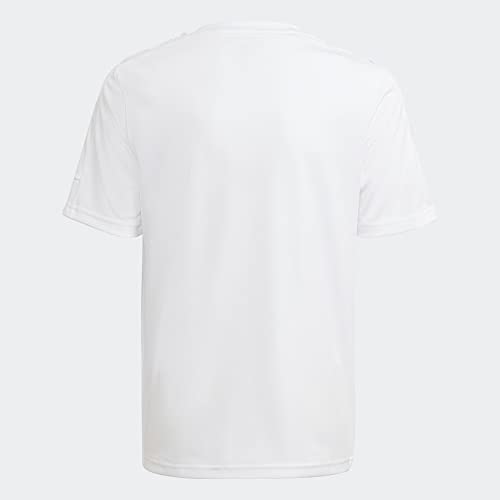 adidas Kids Boys Squadra 21 Crew Neck Short Sleeve Jersey Soccer Cleats Moisture Wicking - White - Size XL2