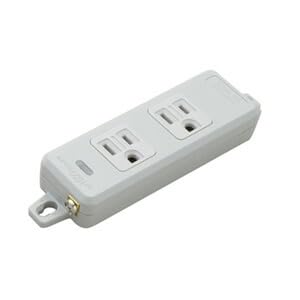 Amazon.co.jp: 明工社 横形OA用接地タップ2コ口 ランプ、マグネット付