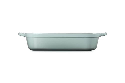 Image of Le Creuset Enameled Cast Iron Rectangular Roaster, 5.25 qt., Sea Salt | 5.25 qt. (9.8 inch x 13 inch)