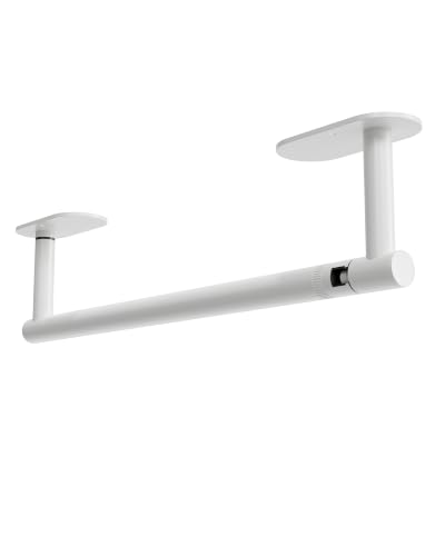 WZKALY White Paper Towel Holder Under Cabinet Self Adhesive or Wall Mount