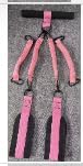 VULKEN Foot Pedal Resistance Band for Women Core Workout, 4 Tubes 120LB Adjustable Fabric Resistance Band with Handles Door Anchor for Sit Up Exercise & Full Body Home Workout.