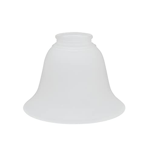 Image of Aspen Creative 23023-4A Transitional Frosted Bell Shape Ceiling Fan Glass Shade.2-1 /8 inchFitter.Size:6 inchD x 4-1 /2 inchH.4Pcs /Pack