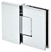 CRL MEL054CH Polished Chrome Face Mount Melbourne Hinge with Cover Plate