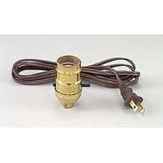 B&P Lamp® Push-Thru Socket W/8 Ft. White Cord