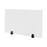 2 Pack Desk Privacy Panels,Modern Dual Frosted Plexiglass 30 x 18 inch Clamp-on Desk Privacy Panels,Acrylic Cubicle Desk Dividers,Office Partitions (30 in x18 in)