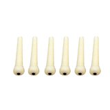Ioffersuper 6pcs Ebony Bridge Pins Black For Acoustic Guitar Accessories Quality Replacement white