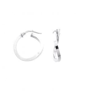 Créoles FEDORA Or Blanc 2 mm | Le Cadeau Précieux et Symbolique Gravé d'Émotion
