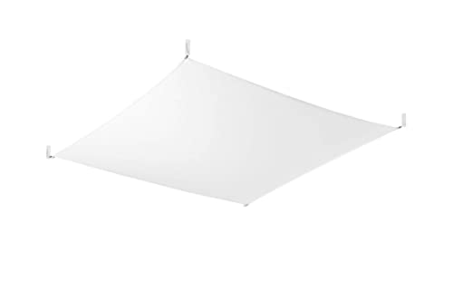SOLLUX lighting Luna 4 Lámpara de Techo Diseño Moderno Minimalista para Salón Dormitorio Funciona con Bombillas G13 6 x 9 W Incluida en Set Fabricada en Tela Blanca 140x140x15cm