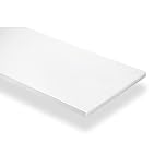 MSF Twin Slot Shelving WHITE Uprights, Brackets Adjustable Strong Rack Wall Shelf Pack OF (1, 2, 10) (1, White Wooden Shelf 60cm x 30cm Only)