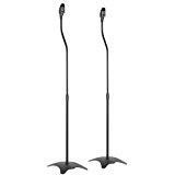 Impact Mounts Universal Surround Sound Speaker Stands Set of 2 Satellite Speaker (Black, 1 Pair)