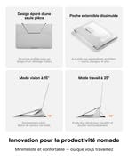 MOFT Custodia e supporto per computer portatile, espandibile e ultra sottile, per notebook da 13"-14", compatibile con MacBook Pro 15, HP, Dell, Lenovo, Asus, regali per uomini e donne