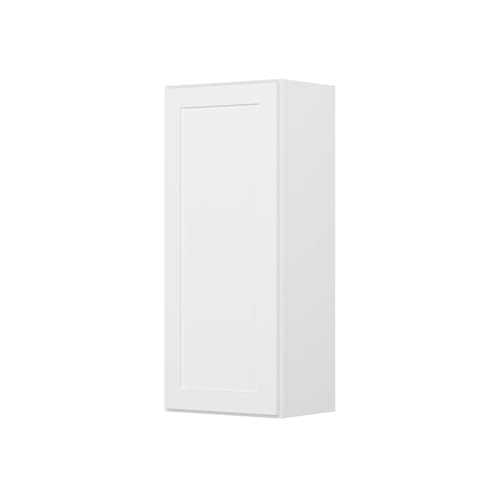 Image of Furinno Shaker Wall Kitchen Cabinet, Ready to Assemble, 12 D x 18 W x 42 H, White