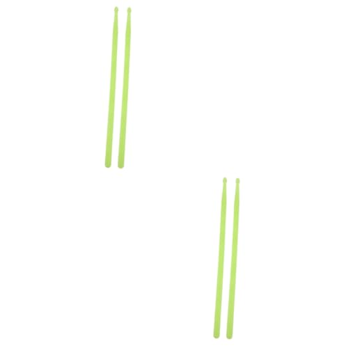 Baquetas luminosas BESPORTBLE, 2 paquetes (4 unidades), verde fluorescente, para batería, ideales para conciertos, fiestas y jam sessions miniatura 1
