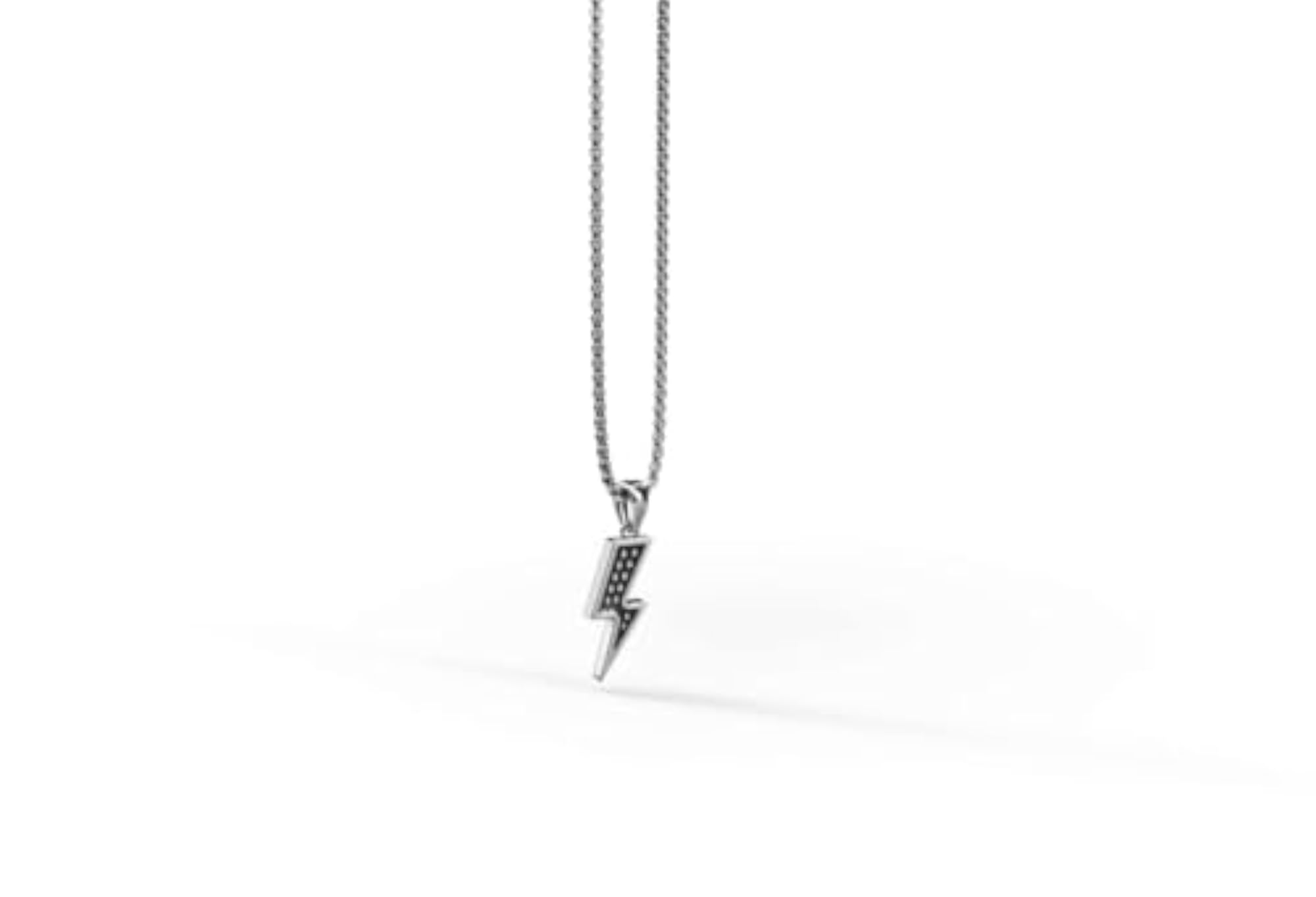 AYA'S Silver Flash Pendant Necklace in 925 Sterling Silver