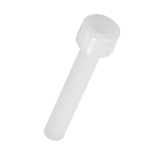 Image of 100pcs Socket Head Cap Screws - [M5-0.8 x 30mm] Nylon Hexagon Socket Head Cap Screw Plastic Allen Bolts for Device Fixing Mould Manufacturing Use, White