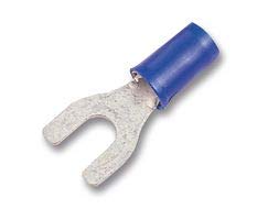 Quetschklemme, Flachstecker, 3 mm, Blau, 50 Stück – 32058