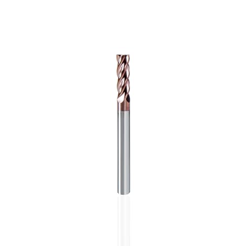 NZ 4 Flute 3/16" Square End Mill TiSiN-Coated Carbide for Hardened Stainless Alloy Steel Titanium Cast Iron