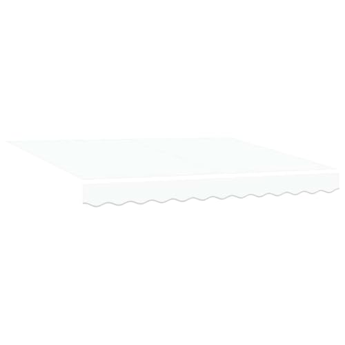 vidaXL Einziehbare Markise Weiß 350 x 200 cm Polyester und Aluminium, Garten- und Terrassenmarkise, rechteckig, modern, strapazierfähig, verstellbares Dach für Entspannung