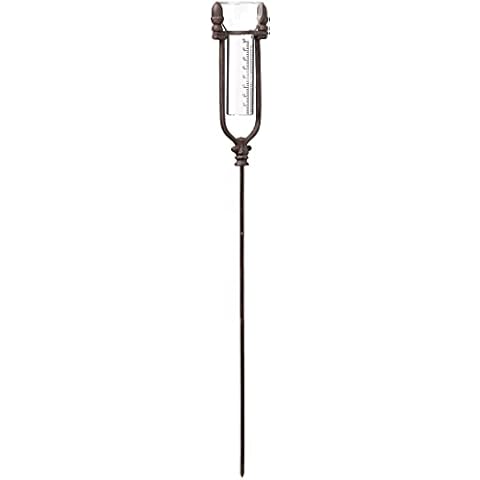 Kalalou Rain Gauge Stake, Cast Iron, Brown, One Size Cover