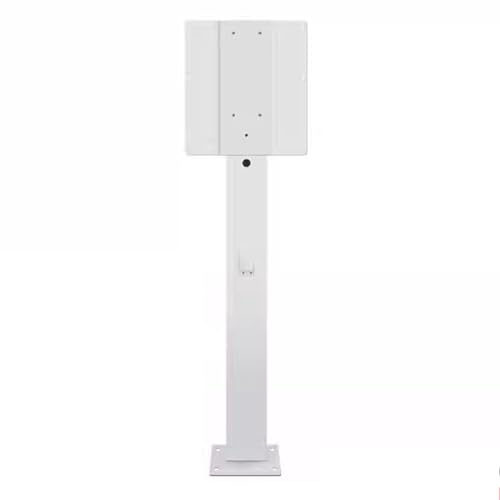 Socle pour borne de recharge électrique extérieur avec pied en acier pour fixation au sol