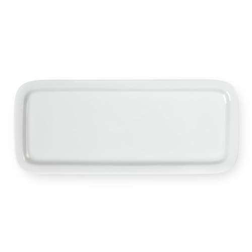 Médard de Noblat - Plat à cake - D37 x 18.7 cm - Côme - Porcelaine - Lot de unité - Blanc